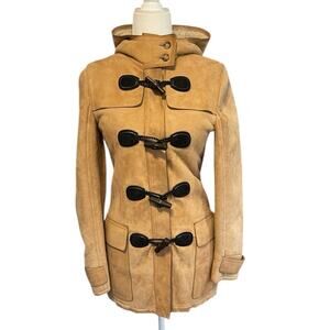 Gucci NWT EU 38 US 6 Womens Sherling Lamb Fur Hooded Coat NEW with Imperfections